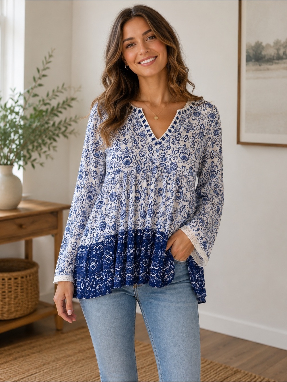 American Vintage Boho Cottagecore size XL blouse